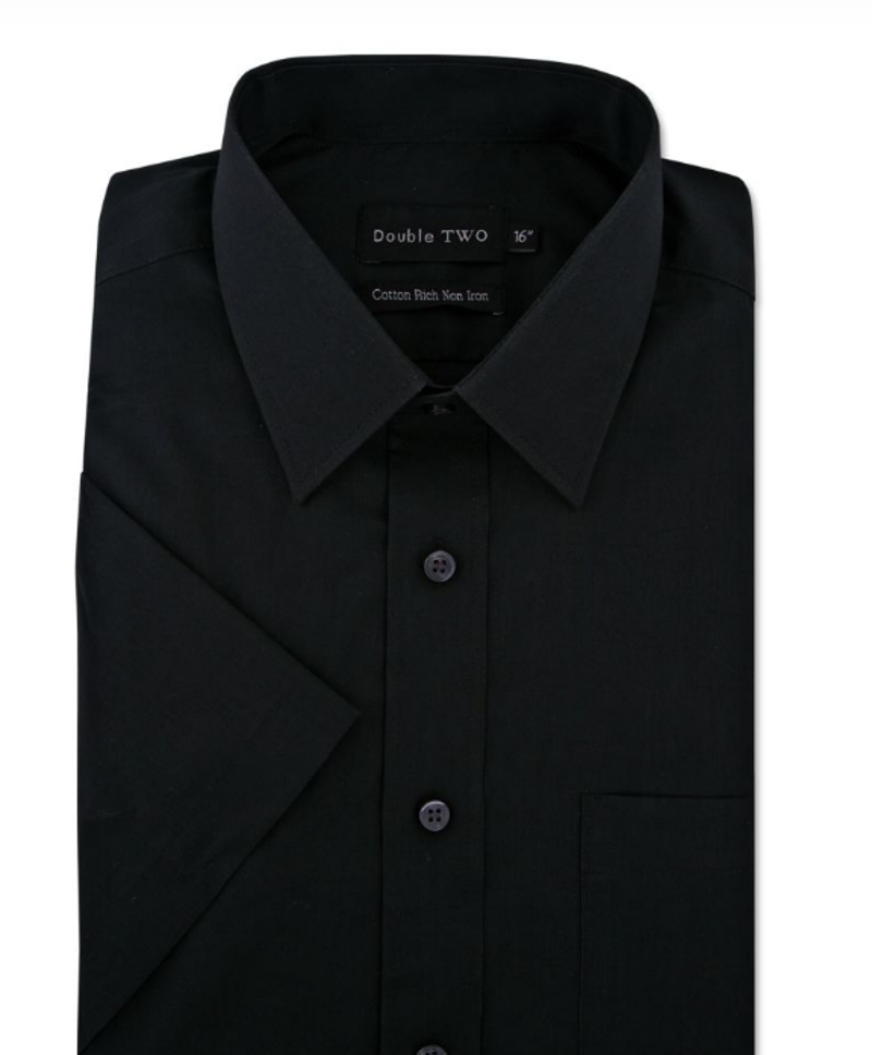 D2 King Shirt Half Sleeve Shirt Black SHX4500R-2